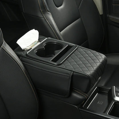 🏆Multifunctional PU Leather Car Armrest Box Mat