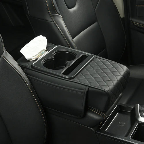 🏆Multifunctional PU Leather Car Armrest Box Mat