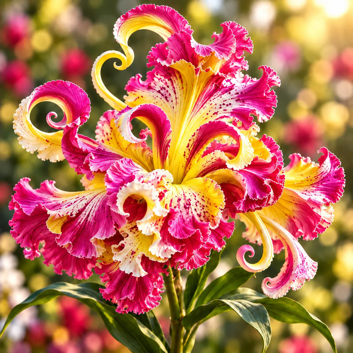 🌸 Royal Ruffle Fantasy Lily Bulbs – Grow in Water or Soil, Giant Ruffled Blooms