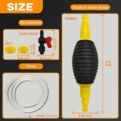 Multifunction Liquid Sucker Pump High Flow Manual Fuel Pump 13.12 Ft Hose