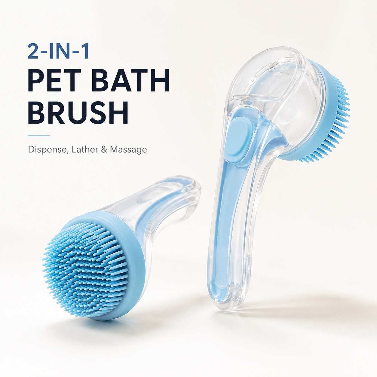 ⚡Hot Sales 49% OFF🔥2-in-1 Soap-Dispensing Pet Bath Brush