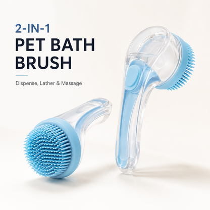 ⚡Hot Sales 49% OFF🔥2-in-1 Soap-Dispensing Pet Bath Brush