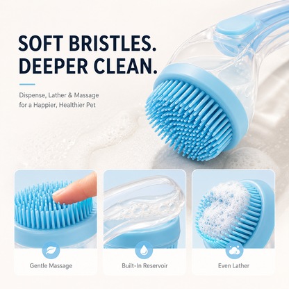 ⚡Hot Sales 49% OFF🔥2-in-1 Soap-Dispensing Pet Bath Brush