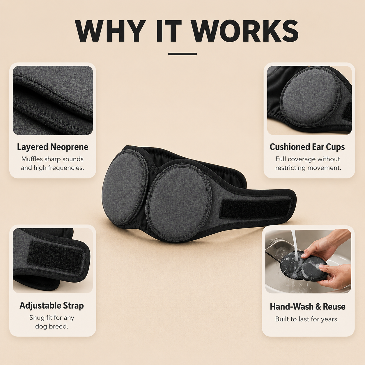 Noise Cancelling Dog Ear Wrap