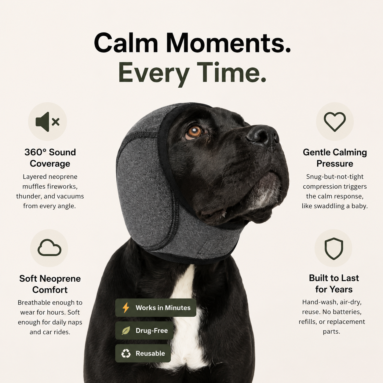 Noise Cancelling Dog Ear Wrap