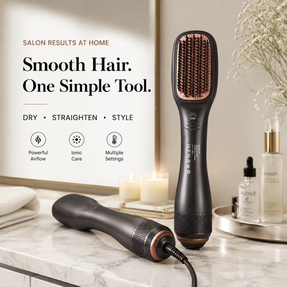 💇‍♀️ One-Step Hair Dryer Brush – 3-in-1 Blow Dryer & Styler For Smooth Frizz-Free Salon Hair