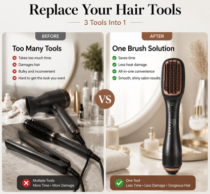 💇‍♀️ One-Step Hair Dryer Brush – 3-in-1 Blow Dryer & Styler For Smooth Frizz-Free Salon Hair