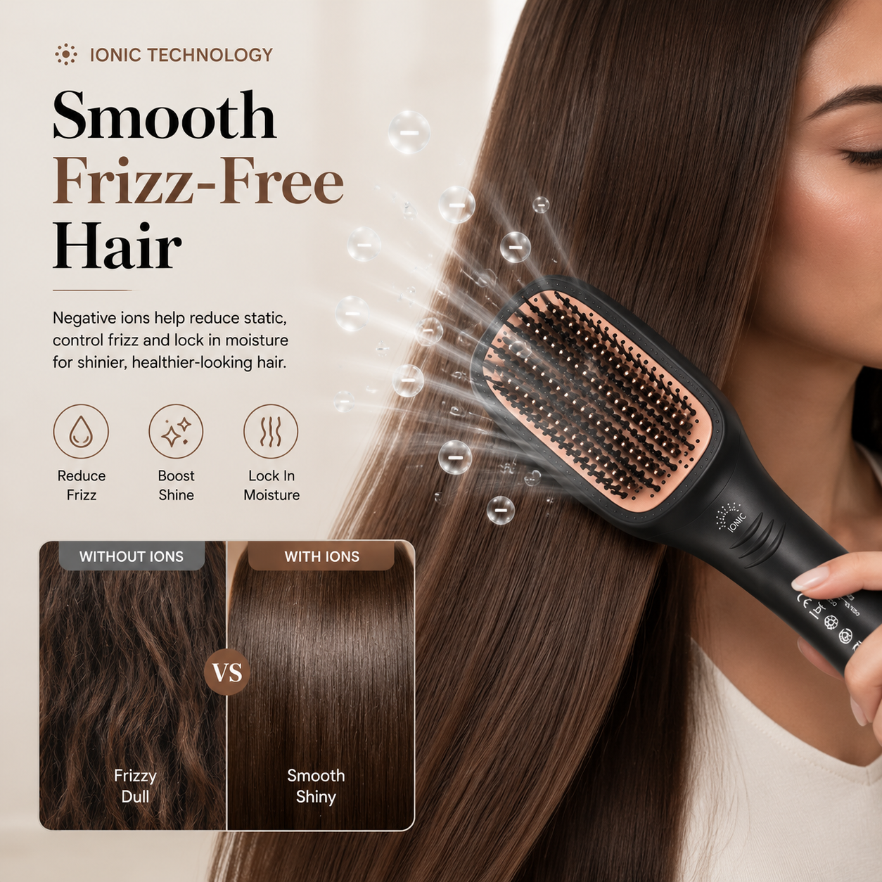 💇‍♀️ One-Step Hair Dryer Brush – 3-in-1 Blow Dryer & Styler For Smooth Frizz-Free Salon Hair