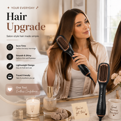 💇‍♀️ One-Step Hair Dryer Brush – 3-in-1 Blow Dryer & Styler For Smooth Frizz-Free Salon Hair