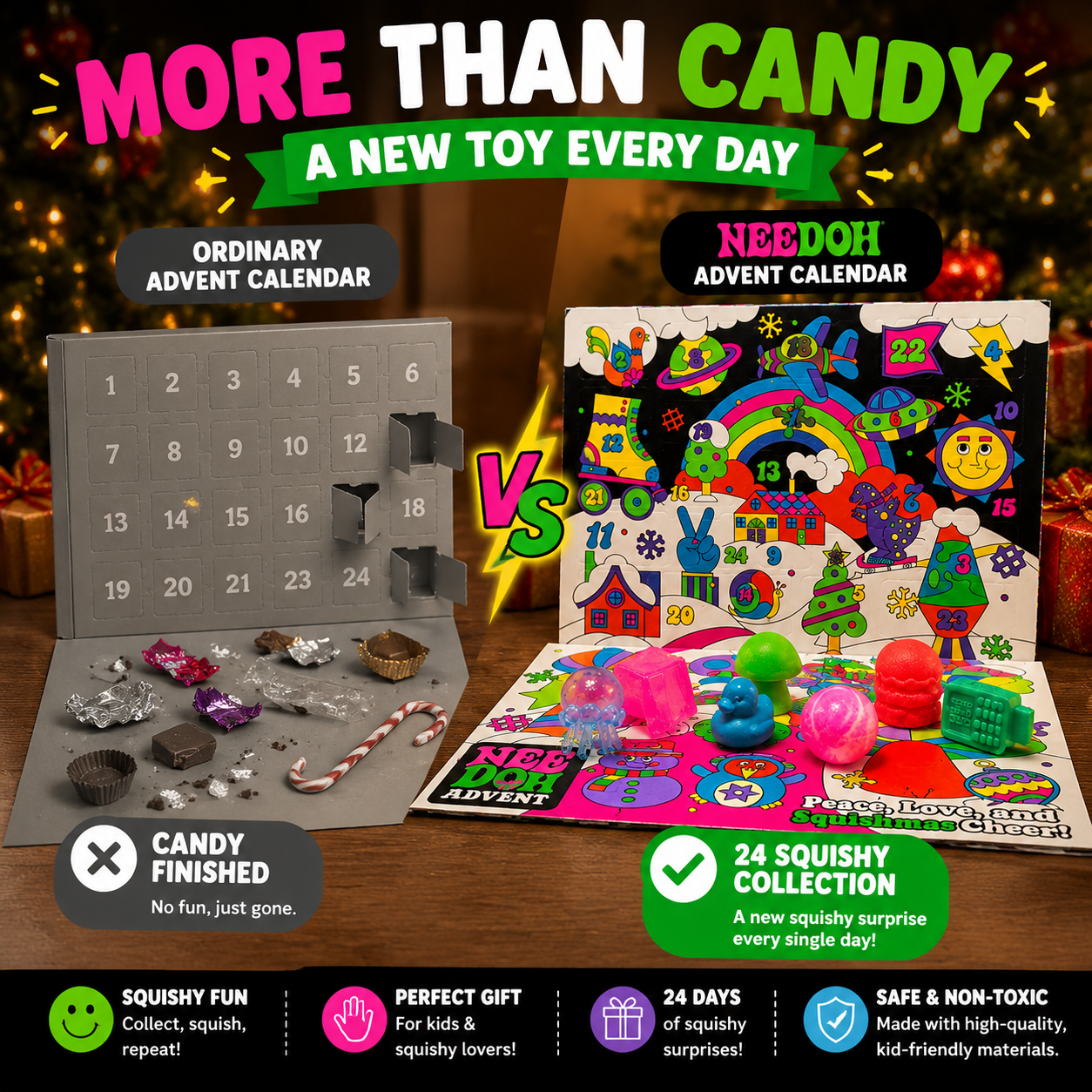 🎄 24-Day Squishy Advent Calendar – A New Surprise Every Day 🎁