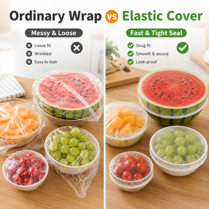 ⏳LAST DAY SALE only $0.03 each!🔥Disposable Stretch Food Covers for Bowls & Plates