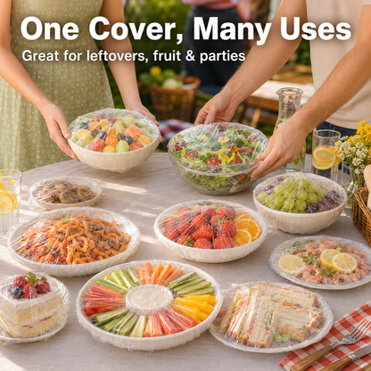 ⏳LAST DAY SALE only $0.03 each!🔥Disposable Stretch Food Covers for Bowls & Plates