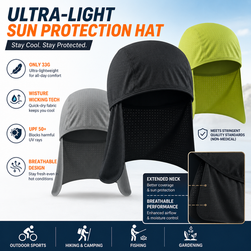 UPF 50+ Cooling Sun Visor Cap | Sweat-Proof Helmet Liner ☀️