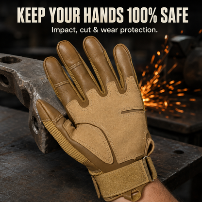 Heavy-Duty Tactical Gloves | Anti-Cut & Impact-Resistant Gear 🛠️⚡