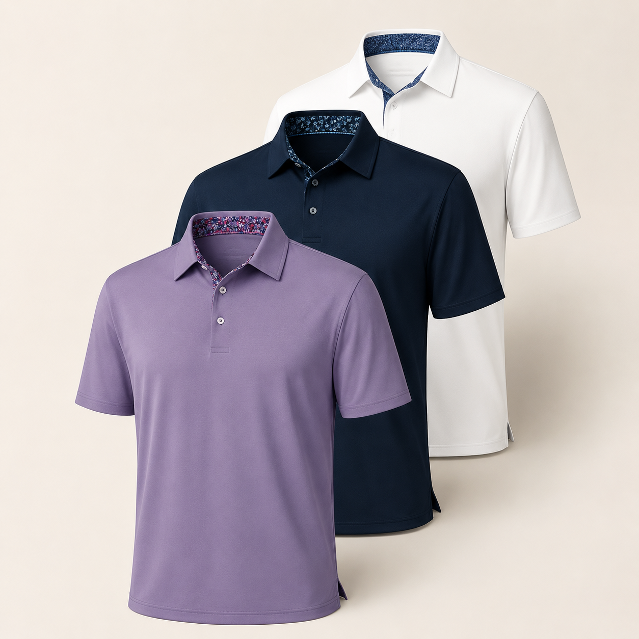 ⚡Hot Sales 49% OFF🔥3-Pack Men's Polo Shirts – Soft-Touch Short Sleeve Smart Casual Top for Work, Travel & Summer Wear