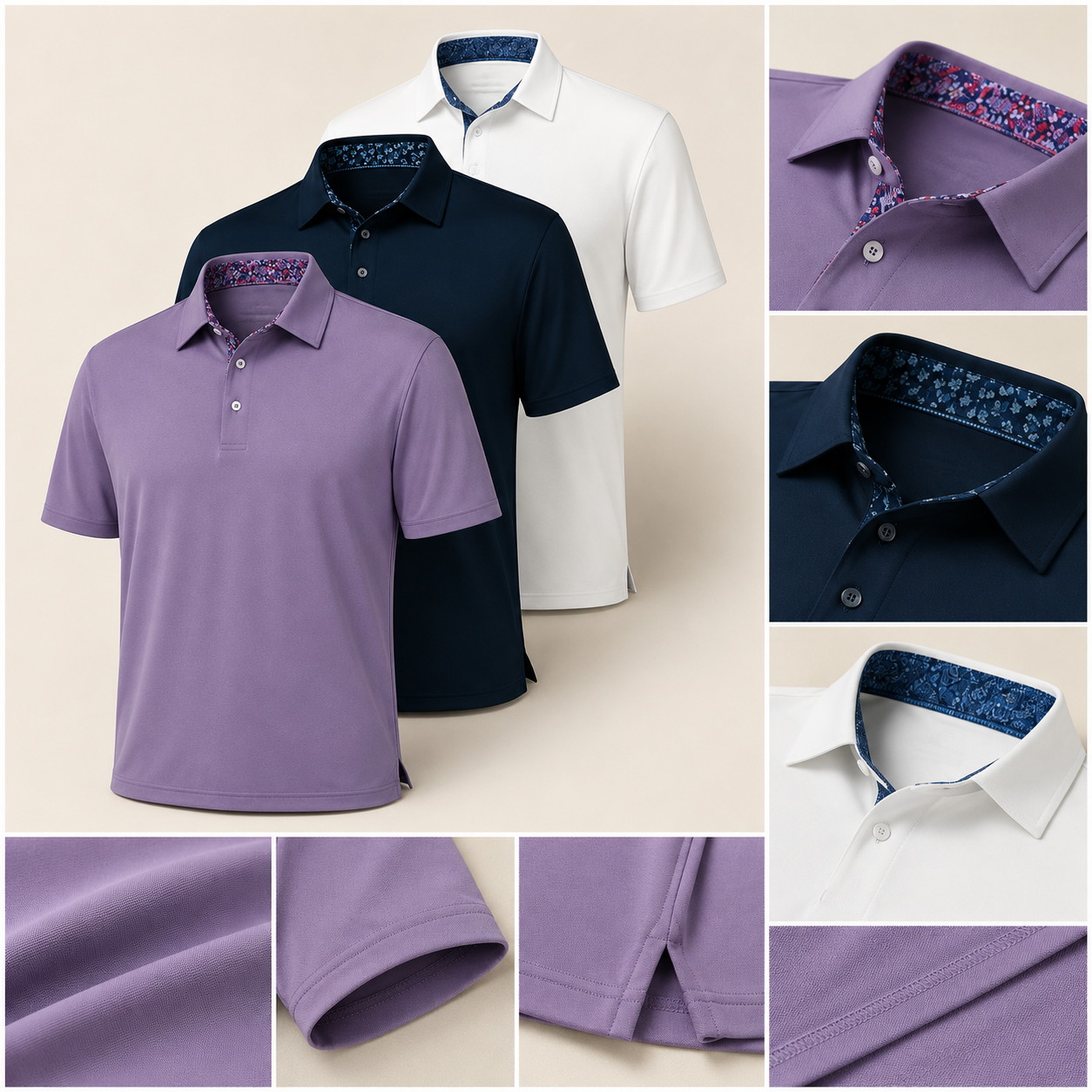 ⚡Hot Sales 49% OFF🔥3-Pack Men's Polo Shirts – Soft-Touch Short Sleeve Smart Casual Top for Work, Travel & Summer Wear
