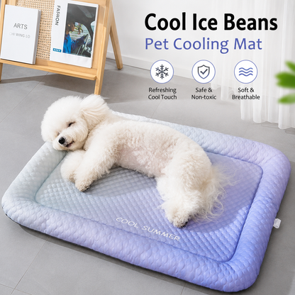 Ice Silk Pet Cooling Mat – Breathable Summer Cooling Bed for Dogs & Cats