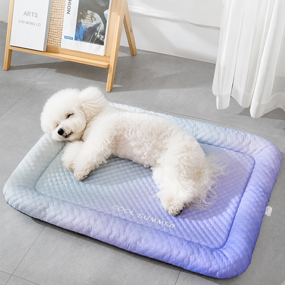 Ice Silk Pet Cooling Mat – Breathable Summer Cooling Bed for Dogs & Cats