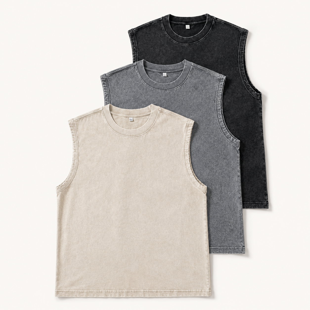 ⚡Hot Sales 49% OFF🔥Cotton Workout Tank Tops Sleeveless Acid Wash Tshirts Cut Off Muscle Shirts Loose Fit Running Gym Tees