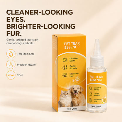 🐶 Enjoy 49% off now! ✨Advanced Pet Tear Essence for Dogs & Cats | Gentle Tear Stain Remover for Cleaner Eyes & Brighter Fur👀