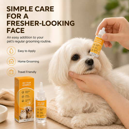 🐶 Enjoy 49% off now! ✨Advanced Pet Tear Essence for Dogs & Cats | Gentle Tear Stain Remover for Cleaner Eyes & Brighter Fur👀