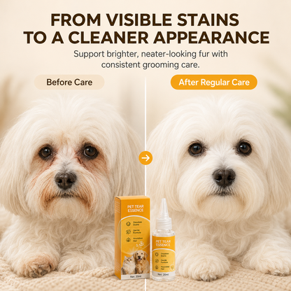 🐶 Enjoy 49% off now! ✨Advanced Pet Tear Essence for Dogs & Cats | Gentle Tear Stain Remover for Cleaner Eyes & Brighter Fur👀