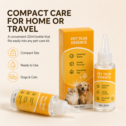 🐶 Enjoy 49% off now! ✨Advanced Pet Tear Essence for Dogs & Cats | Gentle Tear Stain Remover for Cleaner Eyes & Brighter Fur👀