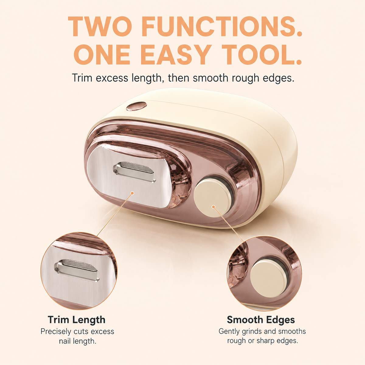 🌟 2-in-1 Smart Electric Nail Clipper & Polisher ✂️💅