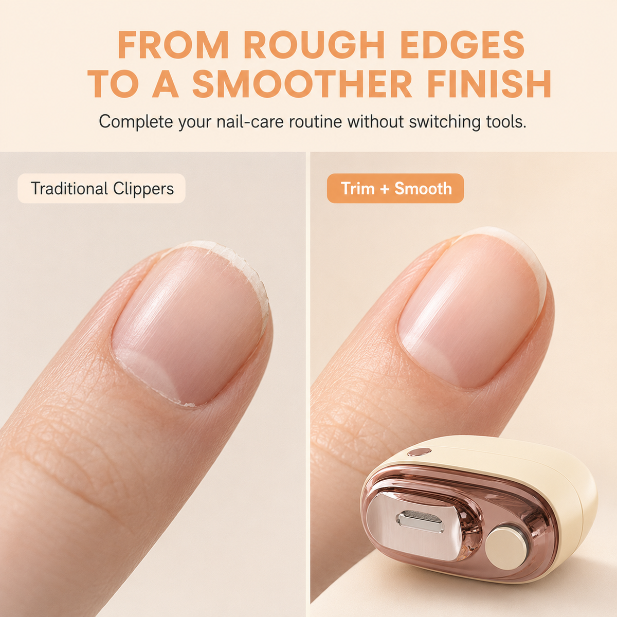 🌟 2-in-1 Smart Electric Nail Clipper & Polisher ✂️💅