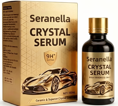Crystal Serum 9H+ Ceramic Coating for Cars - 10X Harder Than Factory Paint, Ultra Hydrophobic Mirror Shine, Scratch & UV Protection, Long-Lasting Auto Detailing Kit