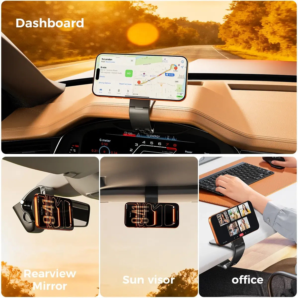 🔥LAST DAY 49% OFF🧲Magnetic Car Phone Mount 📱Dashboard Clip Holder for Magnetic Smartphones