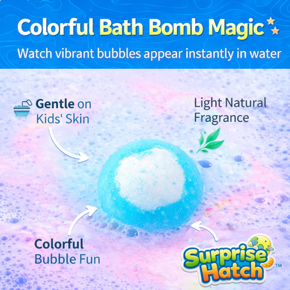 🛁🐣Bath Bombs For Kids – 12 Pack With Surprise Toys Inside, Easter Basket Stuffers