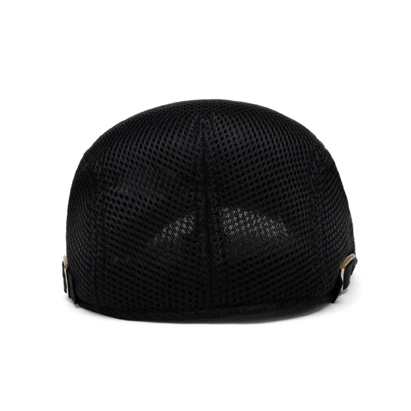 🔥Men's Breathable Mesh Flat Cap – Adjustable Newsboy Ivy Beret Summer Hat