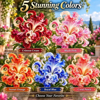 🌸 Royal Ruffle Fantasy Lily Bulbs – Grow in Water or Soil, Giant Ruffled Blooms