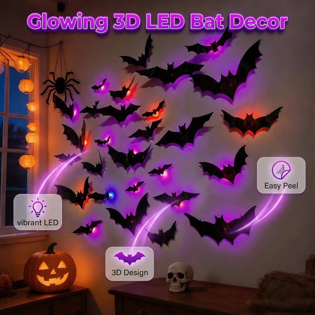 ✨Halloween LED Bat Night Light Wall Decor🦇