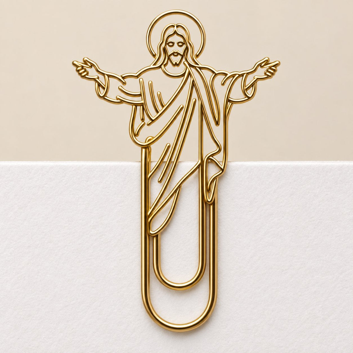 Faith-Inspired Gold Paper Clips ✝️ | Decorative Christian Page Markers, Perfect Small Religious Gifts for Church Friends & Family (Set of 15)