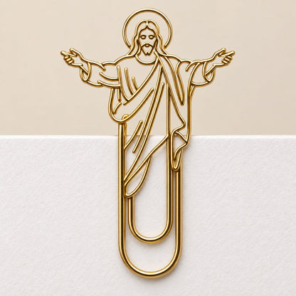 Faith-Inspired Gold Paper Clips ✝️ | Decorative Christian Page Markers, Perfect Small Religious Gifts for Church Friends & Family (Set of 15)