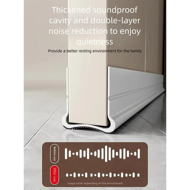 🚪 Triple-Seal Under Door Draft Stopper – Noise Reduction, Weather Protection & Energy-Saving Seal