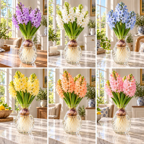 🌸 Rare Hydroponic Hyacinth Bulbs – Fragrant Colorful Blooms for Elegant Indoor Displays