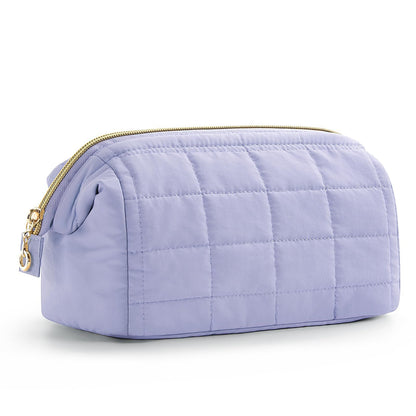 ⚡Hot Sales 49% OFF🔥Wide-Opening Quilted Cosmetic Bag – Multi-Pocket Makeup & Toiletry Organizer for Home and Travel