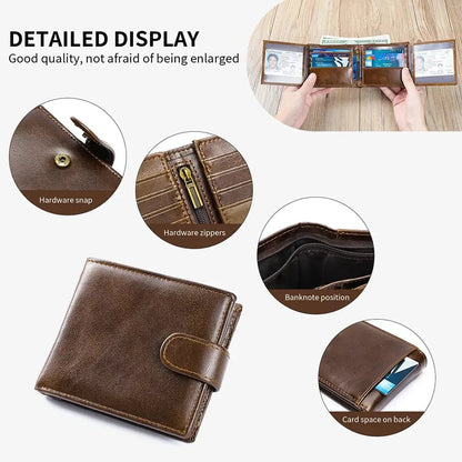 💕Hot sale 30% OFF💖👛 Vintage Top-Grain Leather Men's Wallet