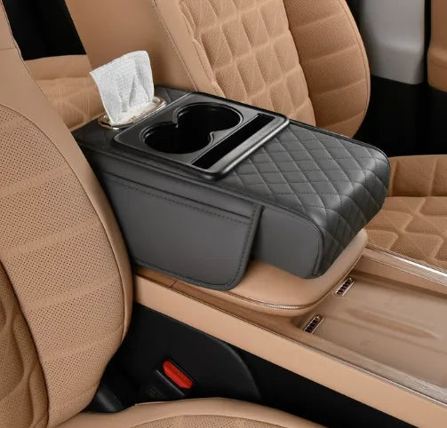 🏆Multifunctional PU Leather Car Armrest Box Mat