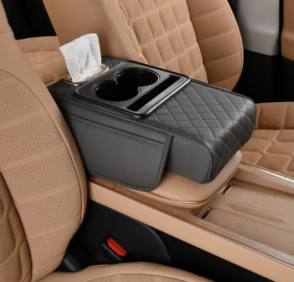 🏆Multifunctional PU Leather Car Armrest Box Mat