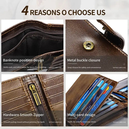 💕Hot sale 30% OFF💖👛 Vintage Top-Grain Leather Men's Wallet