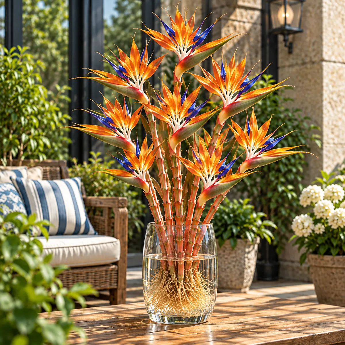 💧🪴 Rare Hydroponic Bamboo Bird of Paradise – Exotic Tropical Blooms🌺