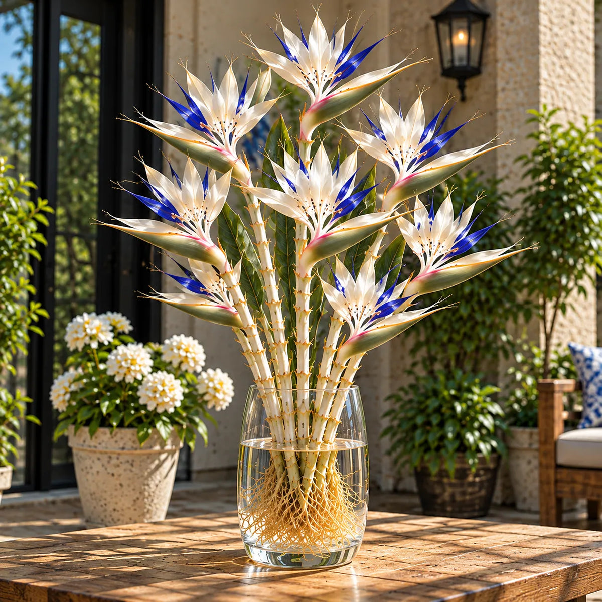 💧🪴 Rare Hydroponic Bamboo Bird of Paradise – Exotic Tropical Blooms🌺