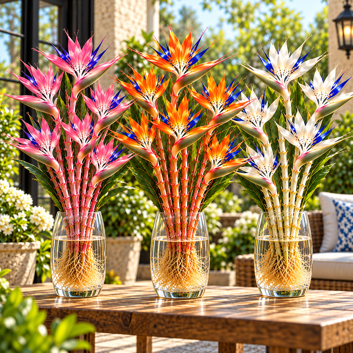 💧🪴 Rare Hydroponic Bamboo Bird of Paradise – Exotic Tropical Blooms🌺