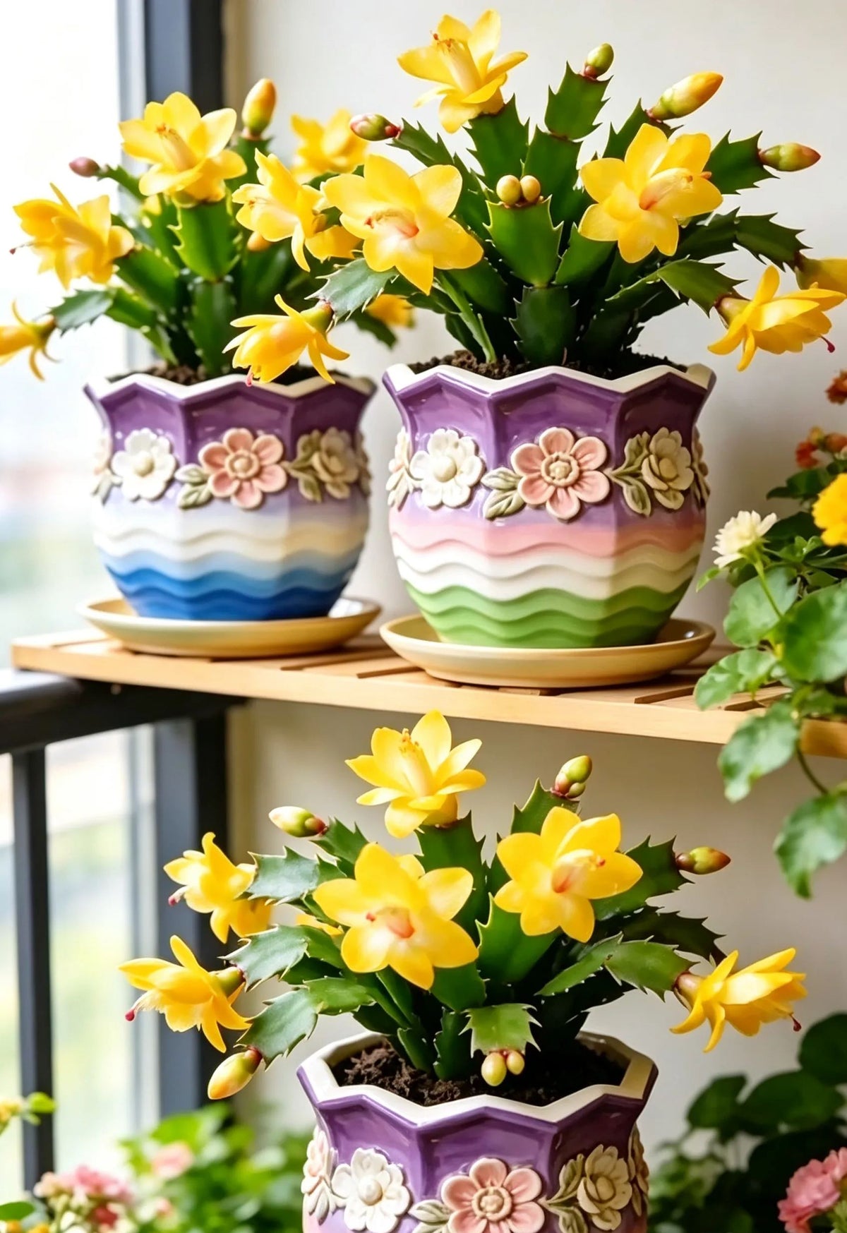 🌈🦀Mix Colors Schlumbergera Bulbs– Easy-Care Blooms in Every Shade, Even in Winter ❄️
