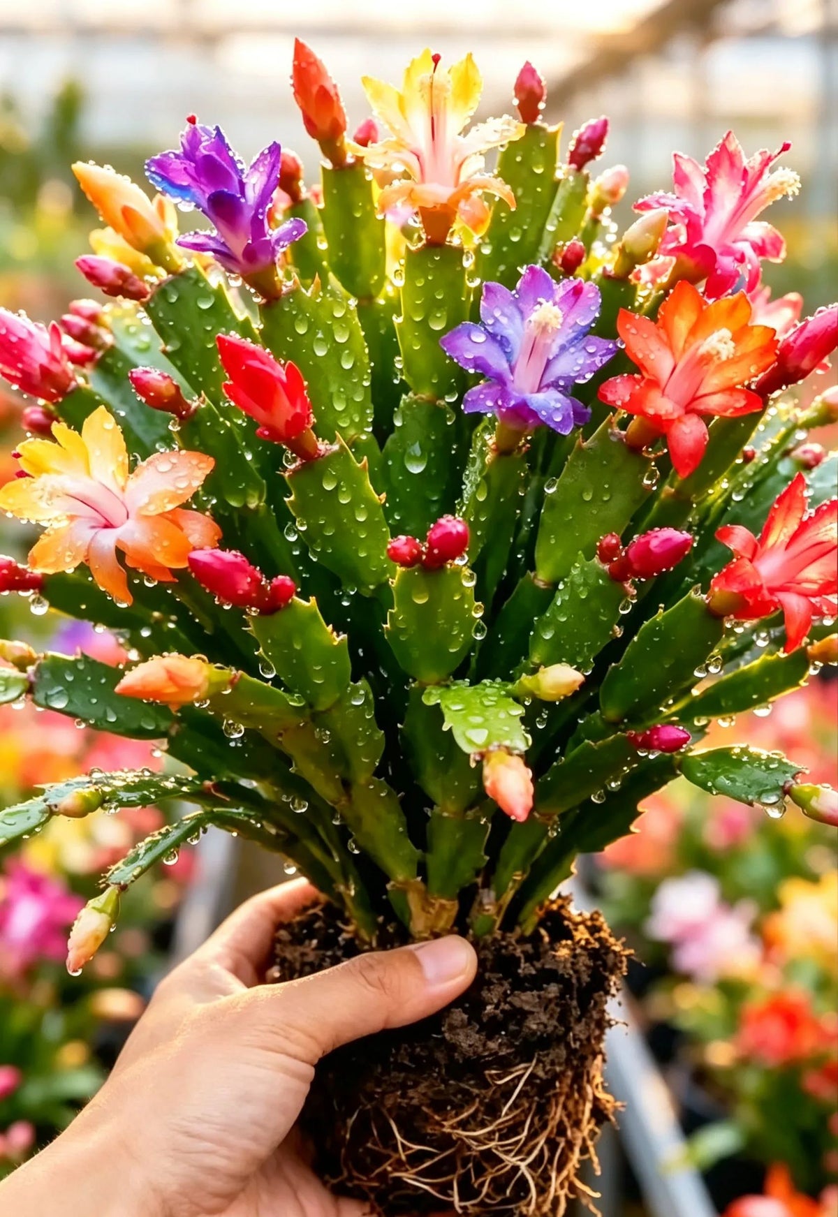 🌈🦀Mix Colors Schlumbergera Bulbs– Easy-Care Blooms in Every Shade, Even in Winter ❄️