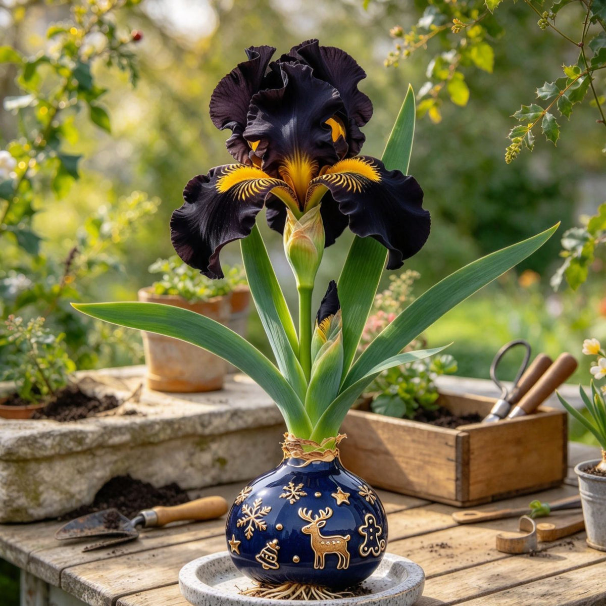 💙Rare Waxed Iris Bulbs – Soil-Free Flower Decor